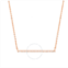 Elegant Confetti Womens 18K Rose Gold Plated CZ Simulated Diamond Bar Necklace