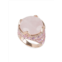 CZ by Kenneth Jay Lane Look Of Real Rose Goldplated, Rose Quartz & Cubic Zirconia Ring