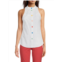 Love Moschino Popeline Sleeveless Button Down Shirt