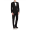 Ike Evening by Ike Behar Notched Lapel Slim Fit Satin Wool Tuxedo