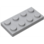 TTEHGB TOY Classic Building Bricks Plate 2x4, 100 Piece, Compatible with Lego Parts and Pieces 3020, Creative Play Set - 100% Compatible with All Major Brick Brands(Colour:Light Grey)