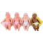 Constructive Playthings Tender Touch Baby Dolls, Set of Multicultural Dolls with Blankies, Dolls for Preschool and Daycares, Set of 4 Dolls for Girls and Boys, Multi-Color Diverse