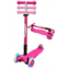 ChromeWheels Scooters for Kids, Deluxe Kick Scooter Foldable 4 Adjustable Height 132lbs Weight Limit 3 Wheel, Lean to Steer LED Light Up Wheels, Best Gifts for Girls Boys Age 3-12