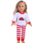 PUHIKE 18in Doll Pajamas Accessory, Doll Sleepwear Baby Doll Clothe Compatible with 18-Inch-Dolls Outfits Christmas Birthday Gift for Little Girls