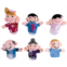 Super Z Outlet Mini Grandparents, Mom & Dad, Brother & Sister Family Style Finger Puppets for Children, Shows, Playtime, Schools - 6 Piece (Family 1)
