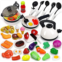STEAM Life Kids Play Kitchen Accessories, Play Food Sets for Kids Kitchen, Kids Pots and Pans Set, Kitchen Toys, Toy Kitchen Accessories, Toy Kitchen Sets, Kids Kitchen Accessories