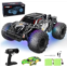 kolegend RC Cars 13 Inch Colorful Bodylight Remote Control Car for Boys 50+min Play with 2 Rechargeable Batteries, 20 km/h All Terrains Off Road RC Trucks Birthday Gift (Black-Gree
