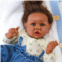 SCOM Lifelike Reborn Baby Dolls - Saskia 23 Inch Realistic Baby Dolls Toddler American African Black Girl Soft Cloth Body Vinyl Limbs with Floral Clothes Set Gifts for Kids Age 3 a