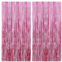 KatchOn, Pink Backdrop for Pink Party Decorations - XtraLarge 3.2x8 Feet, Pack of 2 Pink Foil Fringe Curtain for Pink Streamers Party Decorations Pink Fringe Backdrop, Pink Birthda