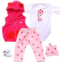 ZIYIUI Reborn Baby Dolls Clothes 20 inch Outfit Accessories Pink Giraffe Pattern 5pcs Set for 17-22 Inch Reborn Doll Newborn Girl&Boy Reborn Dolls Clothe