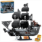 BRICK STORY Pirate Ship Building Sets Pirates Model Kits 298 Pieces Creative Black Ships Building Blocks Toys Gift for Boys Ages 6+, Pirate Themed Boat Collection Toy for Kids & Ad