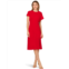 Womens Adrianna Papell Ruffle Bodice Midi Dress
