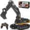 kolegend Remote Control Excavator Toy 16 Inch, 11 Channel RC Construction Vehicles Hydraulic Haulers Digger Toys Gift for 6 7 8 9 10 Years Old Kids Boys