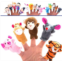 BETTERLINE 20-Piece Story Time Finger Puppets Set - Cloth Velvet Puppets - 14 Animals and 6 People Family Members