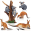 Toymany 7PCS Australian Wildlife Animal Figurines Includes Koala and Kangaroo Figure Toy, Plastic Forest Animal Figures Toy Set, Cake Toppers Christmas Birthday Gift for Kids Toddl
