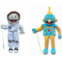 25, Rodayna Puppet Bundle - Astronaut & Robot Puppet, Full Body, Ventriloquist Style Puppet,Hand Puppet with Movable Mouth for Kids and Adults