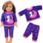 PUHIKE 18 in Doll Pajamas Accessory, Doll Sleepwear Baby Doll Clothe Compatible with 18-Inch-Dolls Outfits Christmas Birthday Gift for Little Girls