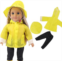 PUHIKE 18in Baby Doll Raincoats, with Hats American 6 Colors Available 18 Inch Doll Clothes and Accessories Suitable for Infant Dolls Baby-Yellow