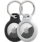 Belkin AirTag Secure Holder Case - Durable Scratch Resistant with Key Ring - Protective AirTag Accessory For Keys Pets Luggage - 2-Pack Black & White