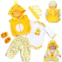 MAIHAO Reborn Baby Doll Clothes for 17-22 Inch Newborn Baby Doll Boy, 17-22 inch Yellow Duck 5pcs Set Baby Doll Clothes Outfit Accessories fit 17-22 Inch Baby Doll Girl