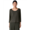 Eileen Fisher Stretch Jersey Knit Scoop Neck Top