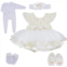 ZIYIUI Reborn Dolls Clothes 22 inch 55cm for Reborn Baby Girl Clothing 22-23 inch Outfit Accessories 5pcs Reborn Baby Matching Clothes (White Dress)