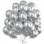 PartyWoo Metallic Silver Balloons, 100 pcs 12 Inch Silver Metallic Balloons, Silver Balloons for Balloon Garland or Arch as Wedding Decorations, Birthday Decorations, Party Decorat
