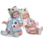 Minidiva Reborn Baby Dolls, 2pcs Boy and Girl Twins Full Body Soft Silicone Newborn Baby Lifelike Reborn Dolls Xmas Gift (19.69 x 5 x 3.15 inches)
