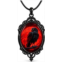 Gothic Glass Pendant Necklace for Women Sun and Moon Necklaces Vintage Celestial Necklace Lunar Solar Cameo Necklaces Mystic Rope Chain Goth Witch Jewelry