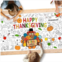 Gatherfun Family Fun Thanksgiving Activity Poster - 30 x 72 Inches, Turkey-Themed Thanksgiving Day Party, Versatile Paper Coloring Banner/Table Cover for Fall School Parties and Special Even