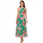 Womens Adrianna Papell Floral Chiffon Halter Dress
