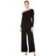 Taylor Long Sleeve Boat Neck Wide Leg Jumpsuit