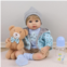 haveahug Reborn Baby Doll 18 inch Lifelike Baby Doll Best Gift Sets for Children (Blue)