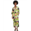 Womens N by Natori Ascendant Lotus Printed Satin Butterfly Caftan