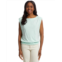 Womens Lilla P Elastic Hem Boatneck Top