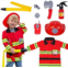 Liberry Fireman Costume for Kids 3 4 5 Years Old, Firefighter Tools with Fire Extinguisher, Pretend Play Toy Gift for Toddler Boys & Girls