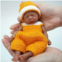 Miaio Reborn Baby Doll 7 Inch Silicone Doll Girl Mini Realistic Newborn Baby Dolls Silicone Full Body Stress Relief （B）