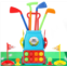 BELLOCHIDDO Toddler Golf Sets 2-4 Years - Kids Golf Clubs with 8 Balls, 4 Golf Sticks, 2 Practice Holes ＆ a Putting Mat, Ball Game Play Set Indoor & Outdoor Sport Toys Gift for Boy