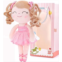 Gloveleya Baby Doll Gifts Plush Curly Hair Ballet Dolls Soft Girl Toys Pink 33CM