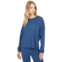 Michael Lauren Travis Signature Soft French Terry Crop Pullover Sweatshirt