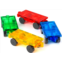 Mruikeny Magnetic Tiles Cars Construction Set - 4 PCS Magnetic Tiles Magnet Bricks Truck Sensory Toys, Educational Magnetic Cars Set Magnet Building Blocks for 3 4 5 6 7 8+ Year Old Girls B