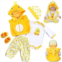ZIYIUI Reborn Baby Dolls Clothes Outfit Accessories Yellow Duck for 17-23 Inch Reborn Newborn Baby Girl&Boy Clothing Set 【Super Cute Yellow Duck 5pcs Set 】