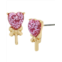 Betsey Johnson Heart Lollipop Stud Earrings