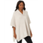 Womens Barefoot Dreams CozyChic Shawl Collar Poncho