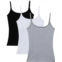 Womens PACT Organic Cotton Shelf Bra Camisole 3-Pack