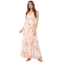 BCBGMAXAZRIA Printed Halter Gown