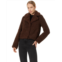 Womens Avec Les Filles Faux Fur Cropped Jacket