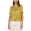Womens Vince Camuto Short Sleeve Crew Neck Blouse