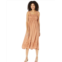 MOON RIVER Midi Dress with Embroidery Eyelet Detail