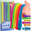 BUNMO Super Sensory Stretchy Stocking Stuffers 6pk Calming & Textured Monkey Stretch Noodles Sensory Toys for Kids with Autism Toddler Stocking Stuffers for Kids Quiet Fidget Toys